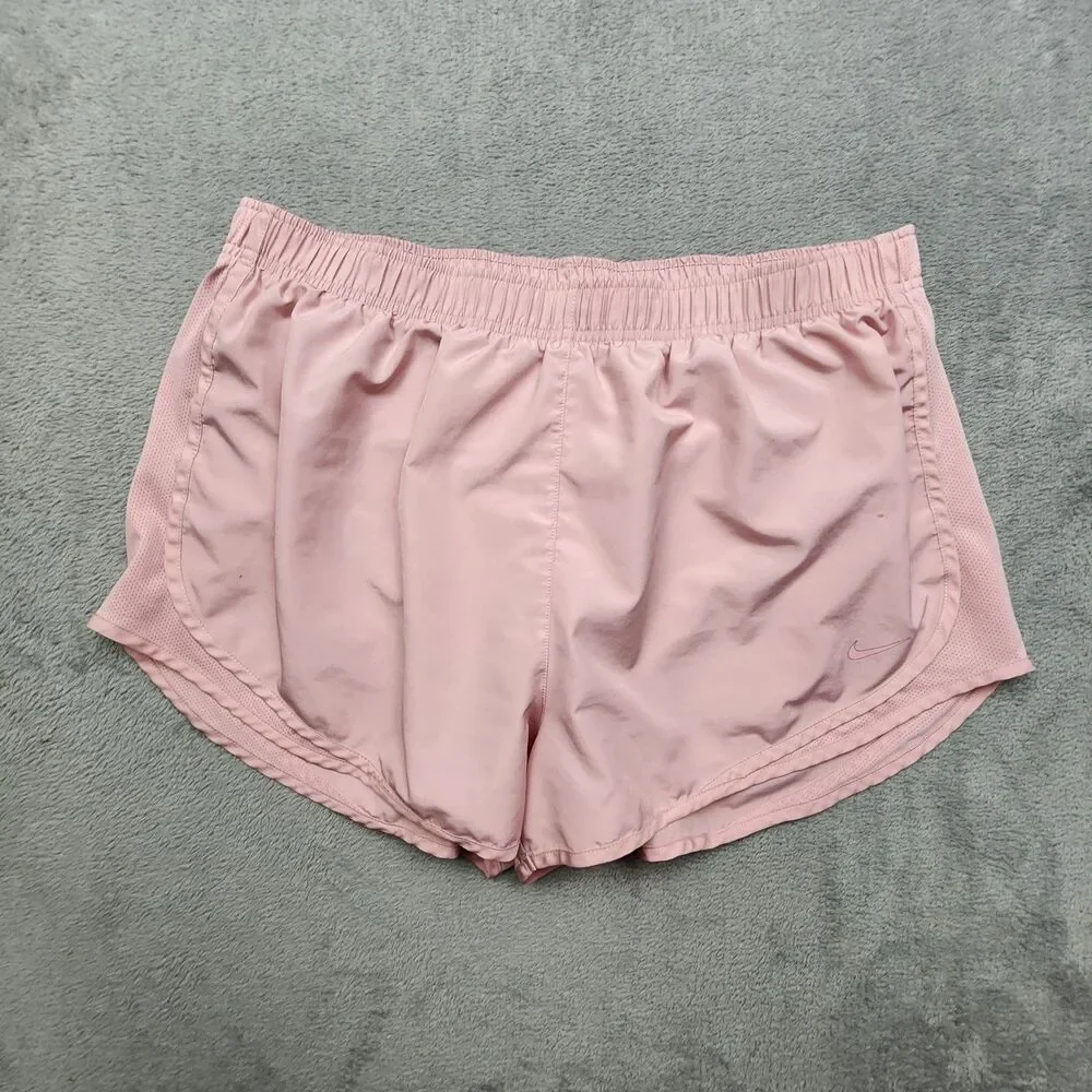 Nike Womens XXL Running Shorts Pink Lined 3 Inseam 100% Polyester Flaw Spot